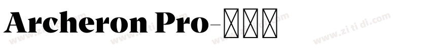 Archeron Pro字体转换